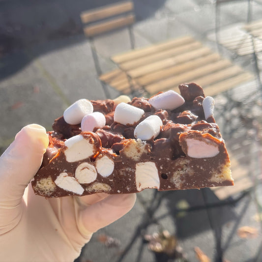 Milk chocolate rocky road
